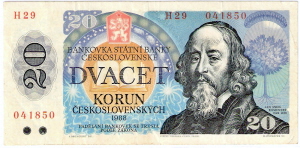 Czech 20 Korun 1988 F