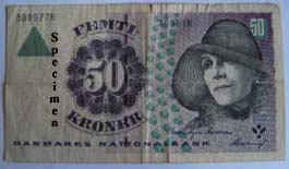 Danmarks 50 Kroner Femti 1999 