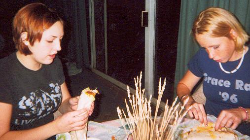 There was yelling after I took this one. For some odd reason, beyond my comprehension, girls don't like their picture taken while eating. Hmmm, weird.