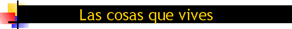 Las cosas que vives