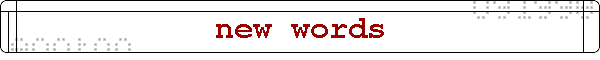 new words