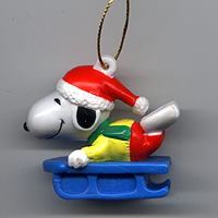 Whitman's, 1998, Snoopy sledding on blue sled