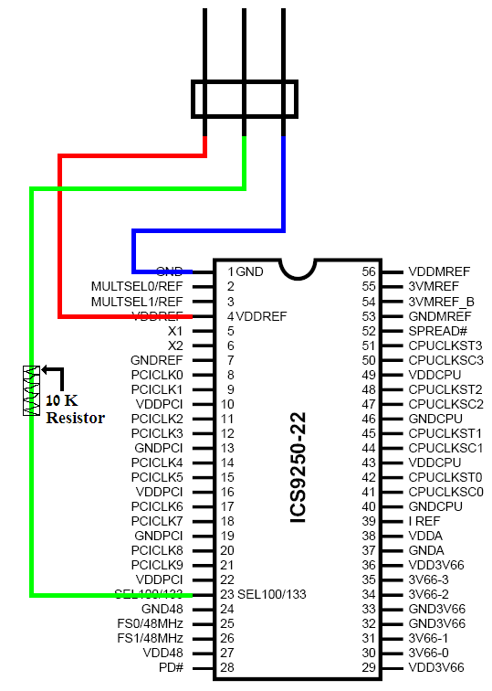 ICS 9250-22 Jumper Mod