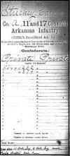 Service Record of Pvt. Calvin Stuckey