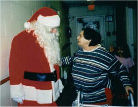 Santa visiting the residents