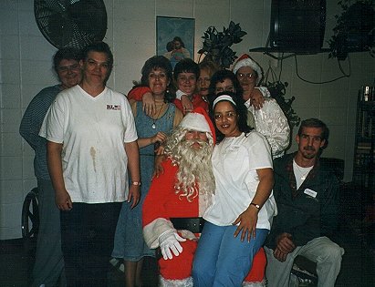 Santa and the staff of Broman's Nursing Home