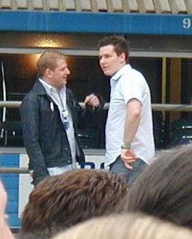 Matt (Kinda backstage) at PITP :D (With Scott Hughes)