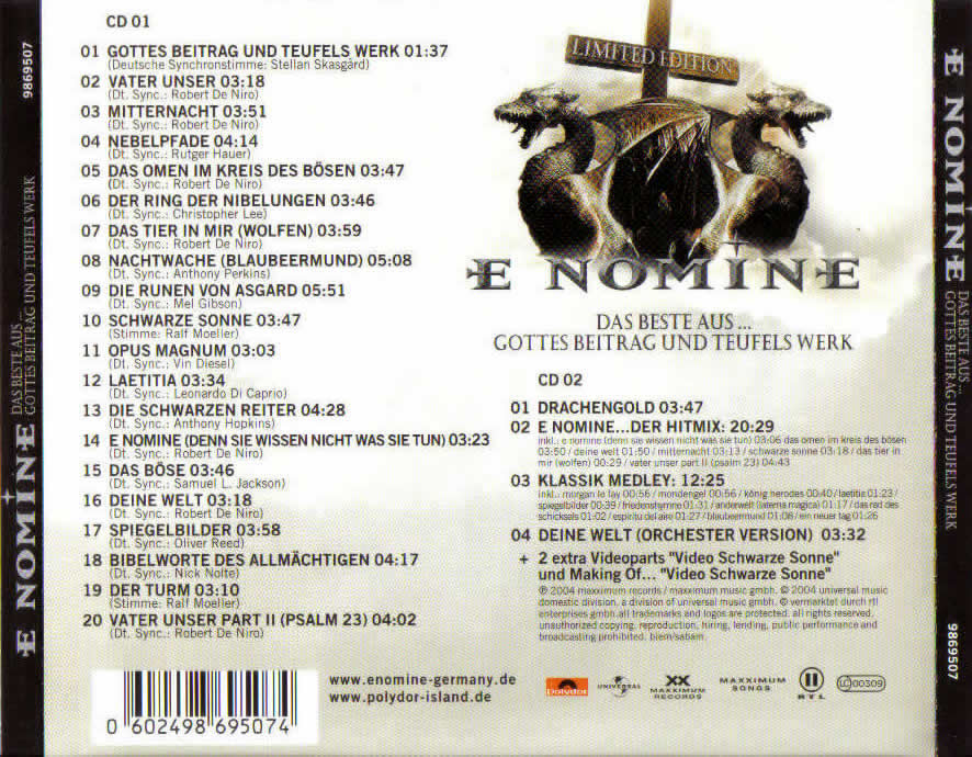 Das Beste Aus... (Limited Edition) - Verso