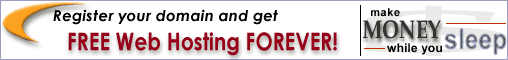 FREE web hosting forever! You probably think this is too good to be true...well think again! Something of value for FREE with no hidden "gotcha's" really does exist. When you register your domain name and maintain it with us, we will give you FREE web hosting FOREVER! ... Period