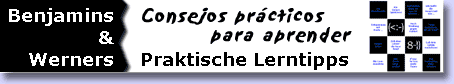 Consejos prácticos para aprender de Benjamín y Werner - Banner elaborado por Werner Stangl