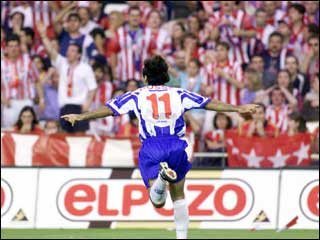 martin Posse celebra gol de Tamudo
