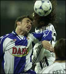 Sergio en semifinales de Copa 1999-2000 contra el Real Madrid