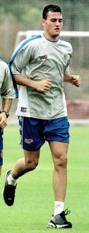 Soldevilla en un entrenamiento