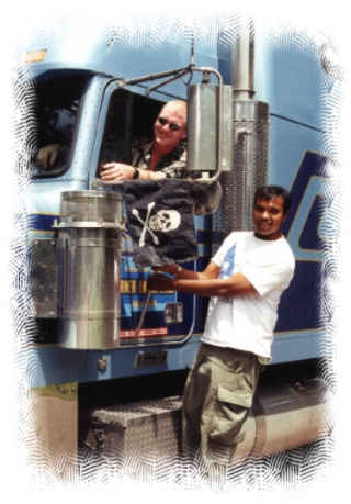 Erik, me, and the truck