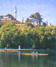 the lake and the Tzami in Ioannina