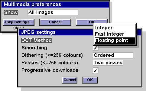 Screenshot of privacy settings