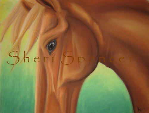Spirited, pastel on 14x17