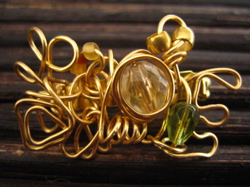 EB Design - Gold Broach made by Erika Backberg