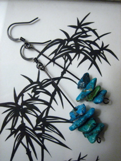 Earrings made by Erika Backberg of Tea Tree Designs