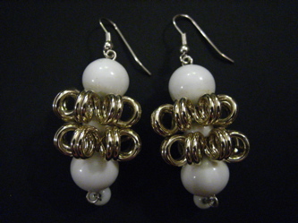Earrings made by Erika Backberg of Tea Tree Designs