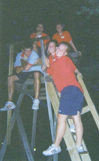 Clockwise from the grey shirt, Rick, John, Andrew, Emily, Erica...What a bunch!