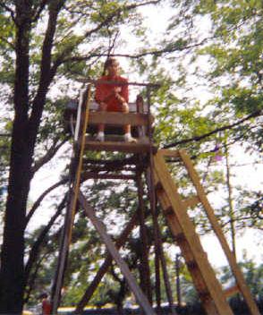 Brian in "Bug" (the field chair with lots of bugs around). Rotation came! Can you tell he's relieved?