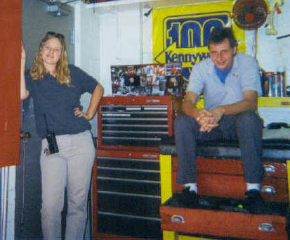 Mandy, our supervisor, and Gregg, our maintenance, just sitting arround "doing their job"!