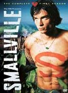The cover of the third season of Smallville on DVD.