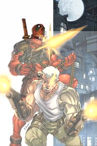 The gun-toting Cable, perhaps the archetypical 1990s anti-hero. Art by Rob Liefeld