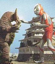 A scene from an episode of Ultraman