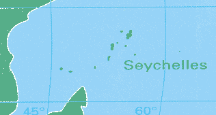 Location of the Seychelles islands