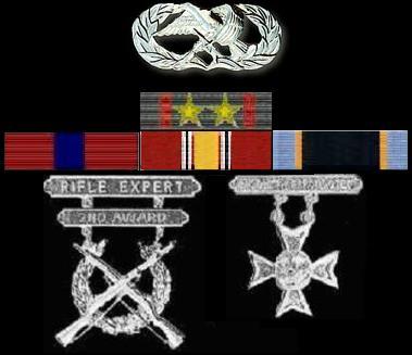 Click for Description of my Ribbons, Medals, and Badges.