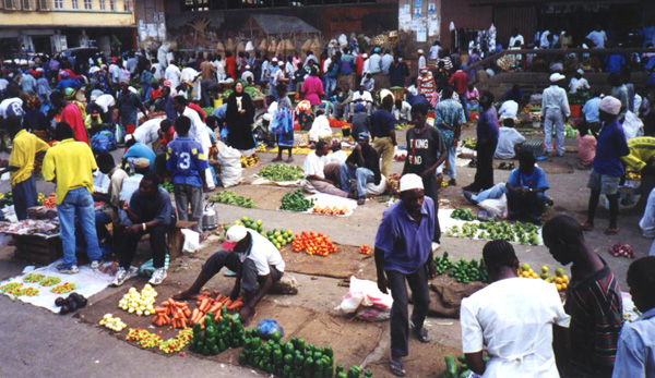 Main market in Dar es Salaam, Tanzania