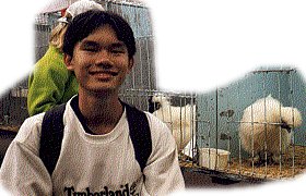 me posing with a chicken