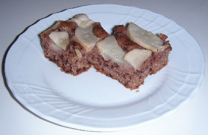 Schokokuchen mit Birnen