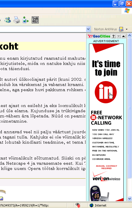 Geocities Internet Exploreris