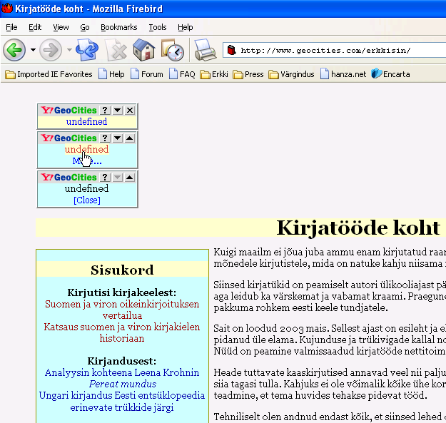 Geocities Firebirdis