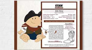 Lil' Kick kids menu
