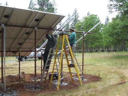 Panel install with a little help fronm the neighbor!