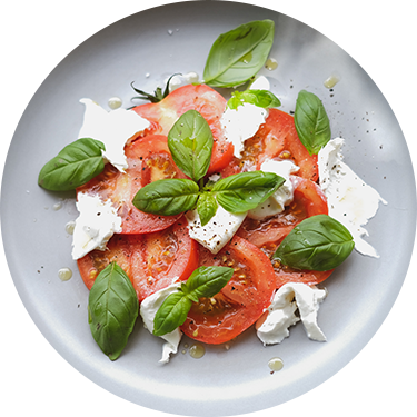 Basil, Tomato and Mozzarella