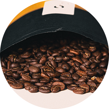 Coffee Bean Bag Laying on it's Side