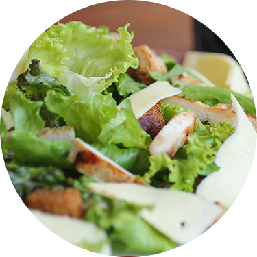 Plate of Salad with Romaine and Parmesean