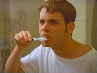 Jeff brushing his teeth, in DUTBT.