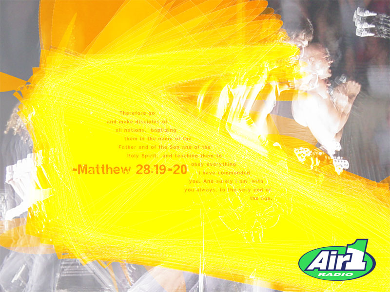 Some wallpaper available from air1.com... Combining the best of both worlds - awesome Air1 music, and Newsboys! :D