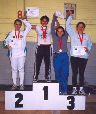 photo of medal ceremony - Ariana's First Gold in Div. 1