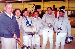 Photo of first time competitors - Jan. 2002 