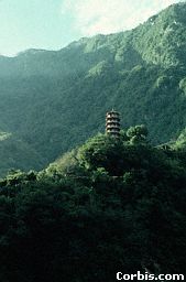 Pagoda In Taiwans Beautiful Mountains