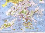 Map of HK Island, Kowloon, New Territories, Lantau Island