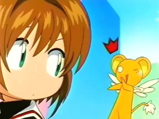 Sakura descubriendo a Kero-chan