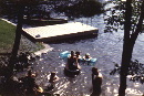 Lake swim, circa 1960's, by Dad (click for larger)